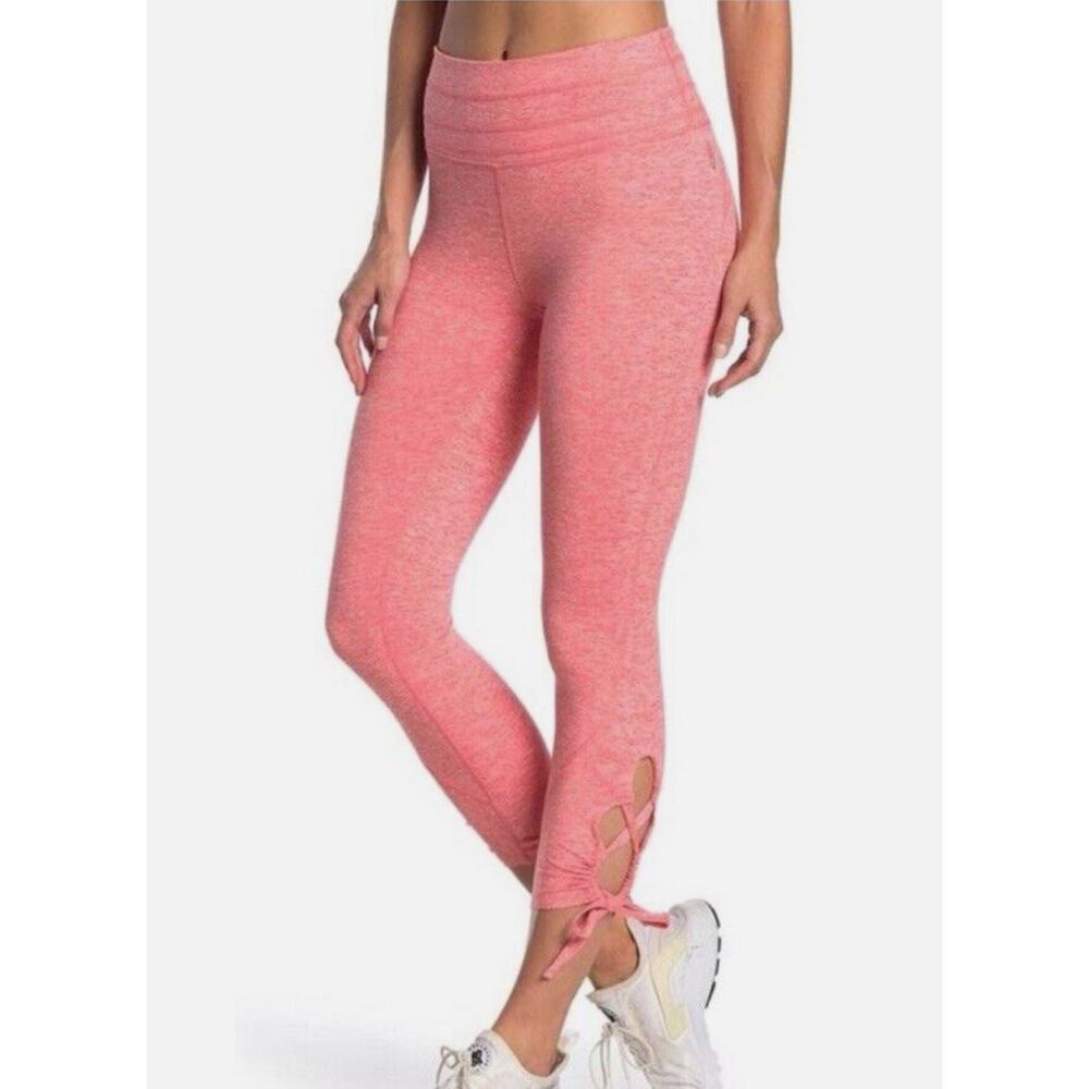 Free People Movement Swerve Lace Side Leggings Pink Womens Small Stretch Gym
